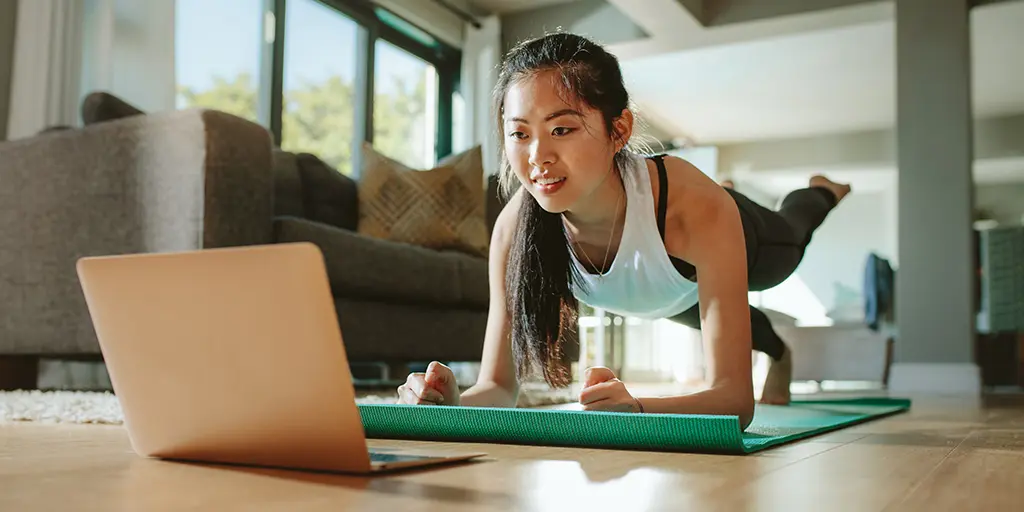 personal fitness trainer at home